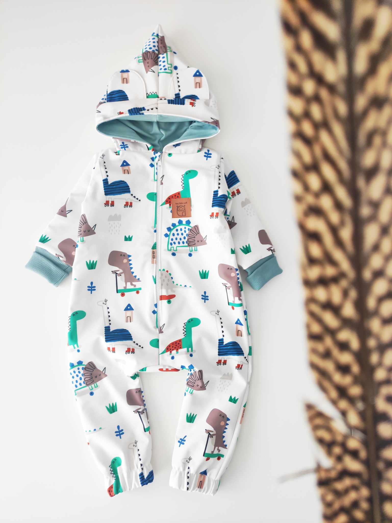 Prechodný softshell overal Dino (off-white) 